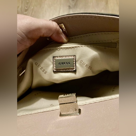 Guess Y2K Bag Sandrine Convertible Crossbody Bag | Pink & White - Picture 10 of 14